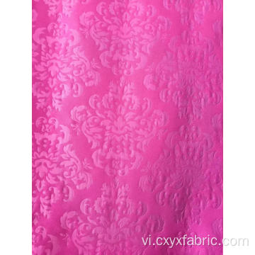 vải polyester màu tím hồng